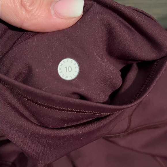 lululemon athletica Burgundy High-Rise Crop Leggings - Picture 5 of 5